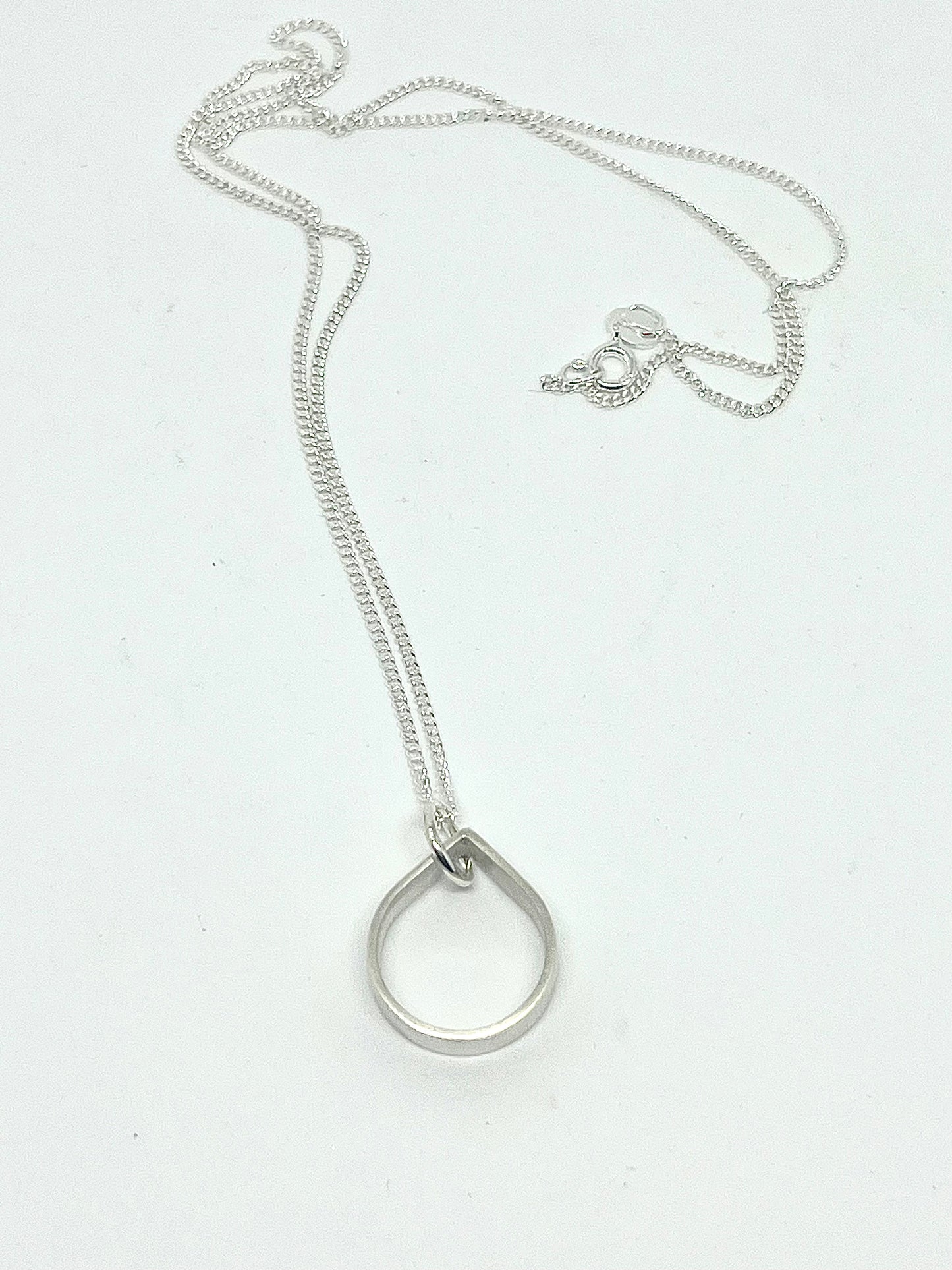 Silver drop pendant