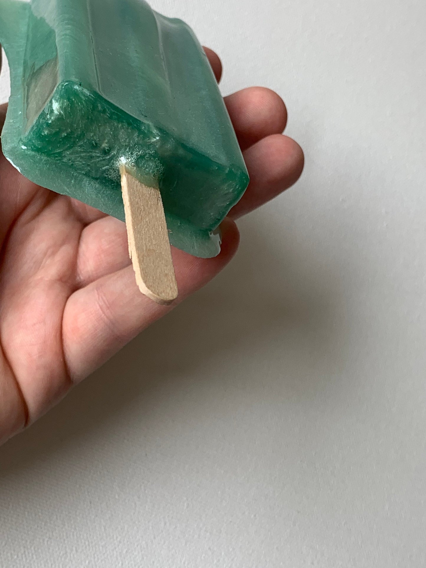 Mint Green Melting Popsicle Resin Sculpture