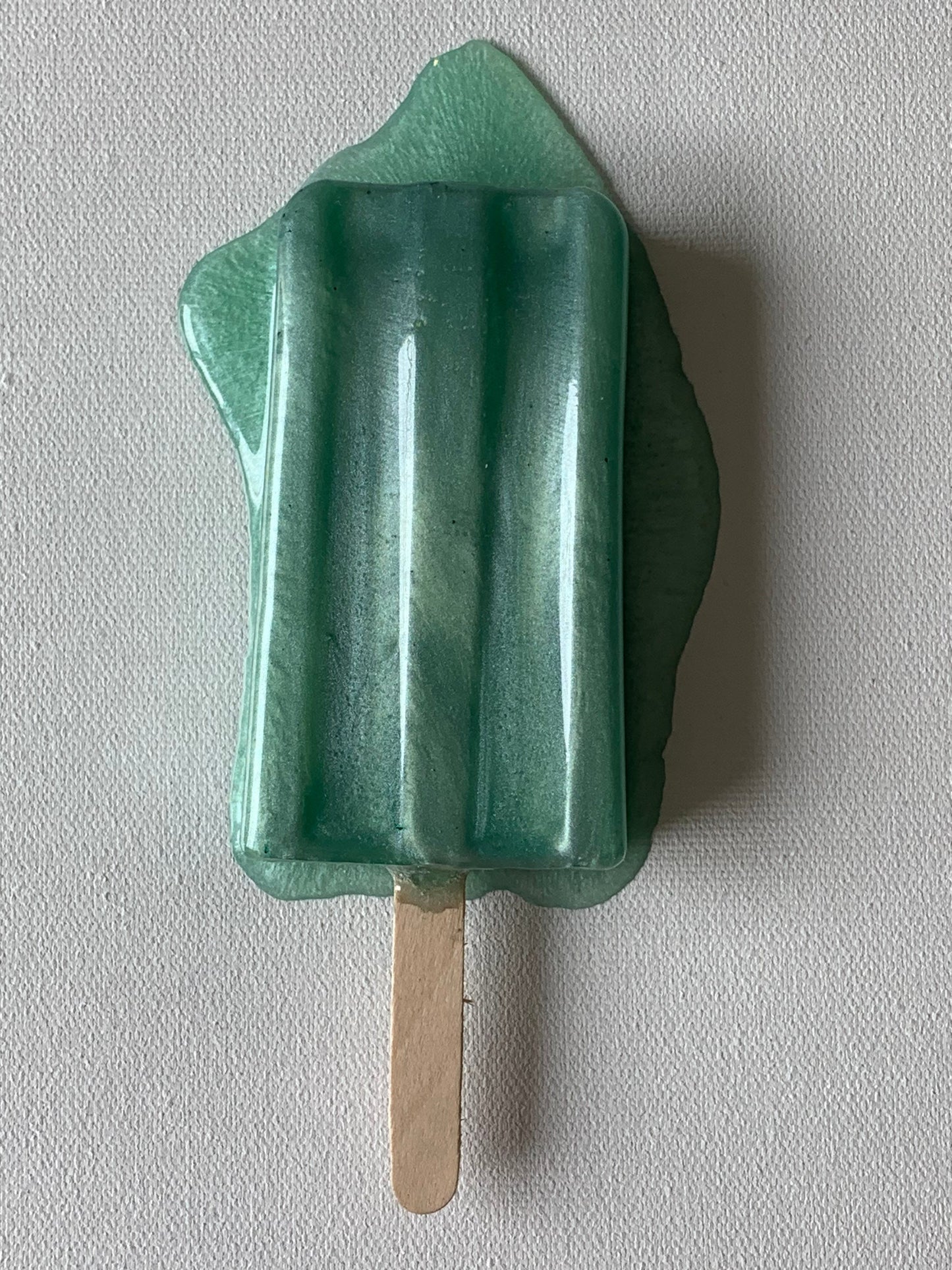 Mint Green Melting Popsicle Resin Sculpture
