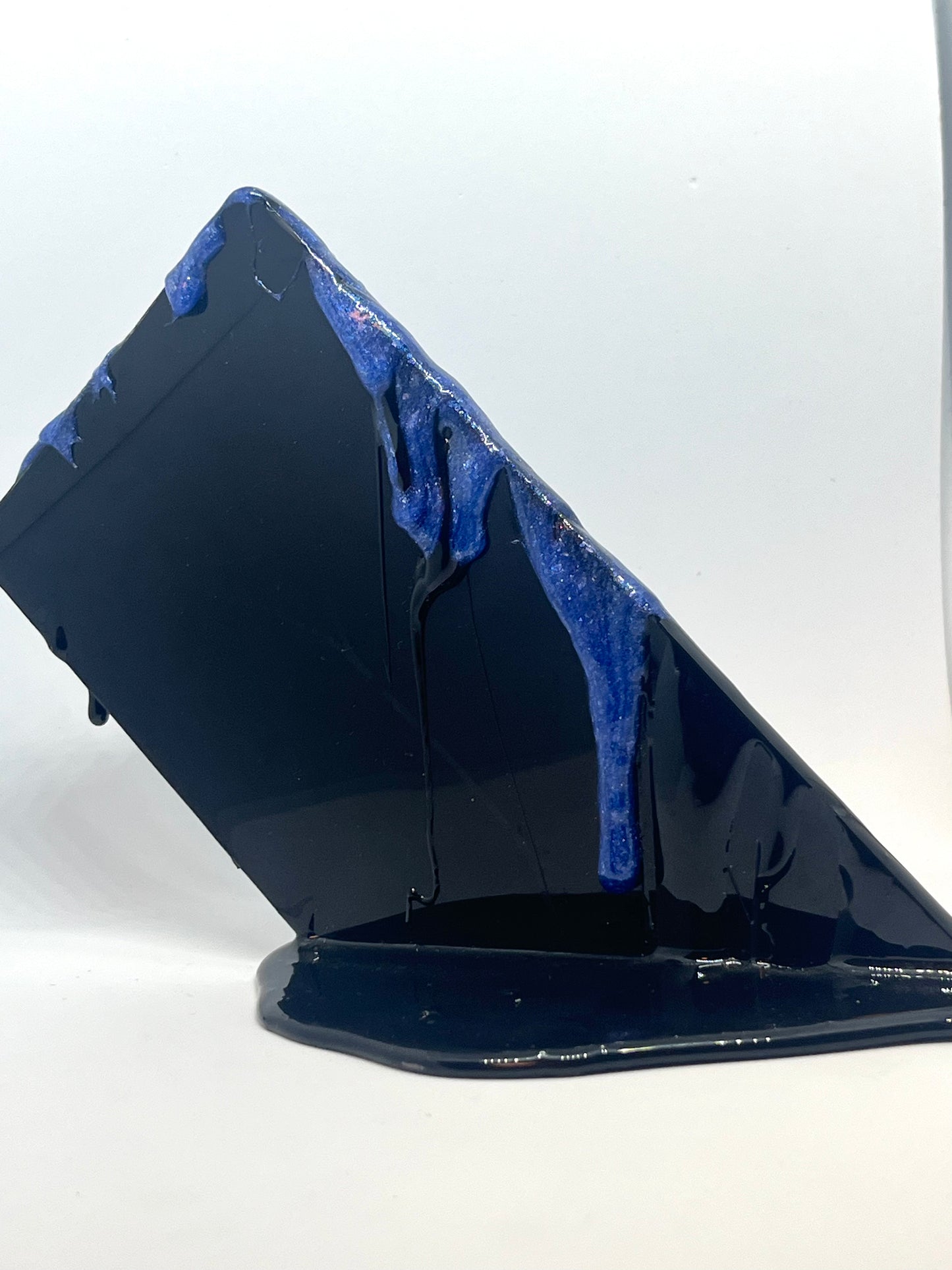 Black melting chocolate bar resin sculpture