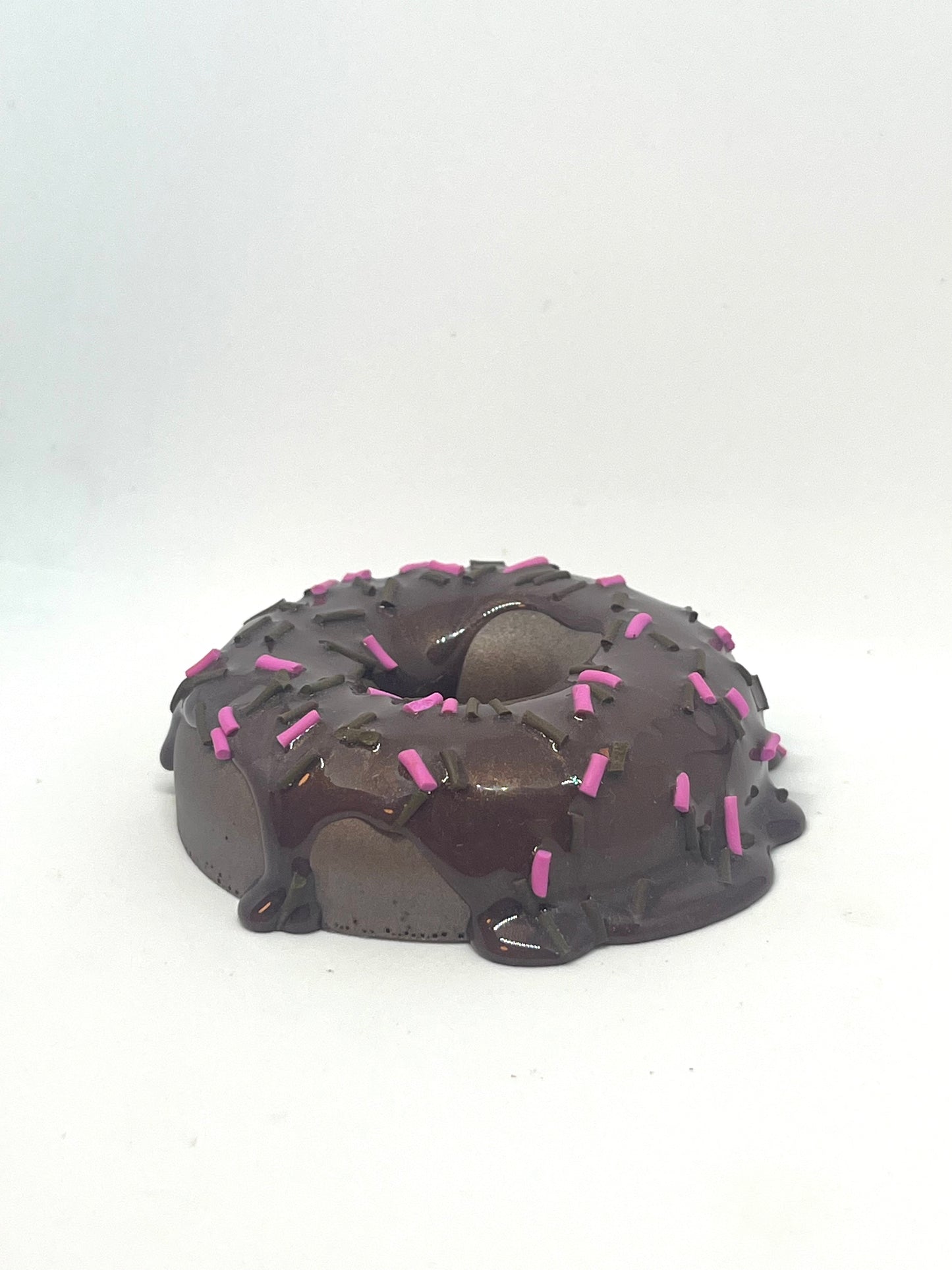 Melting donut resin sculpture