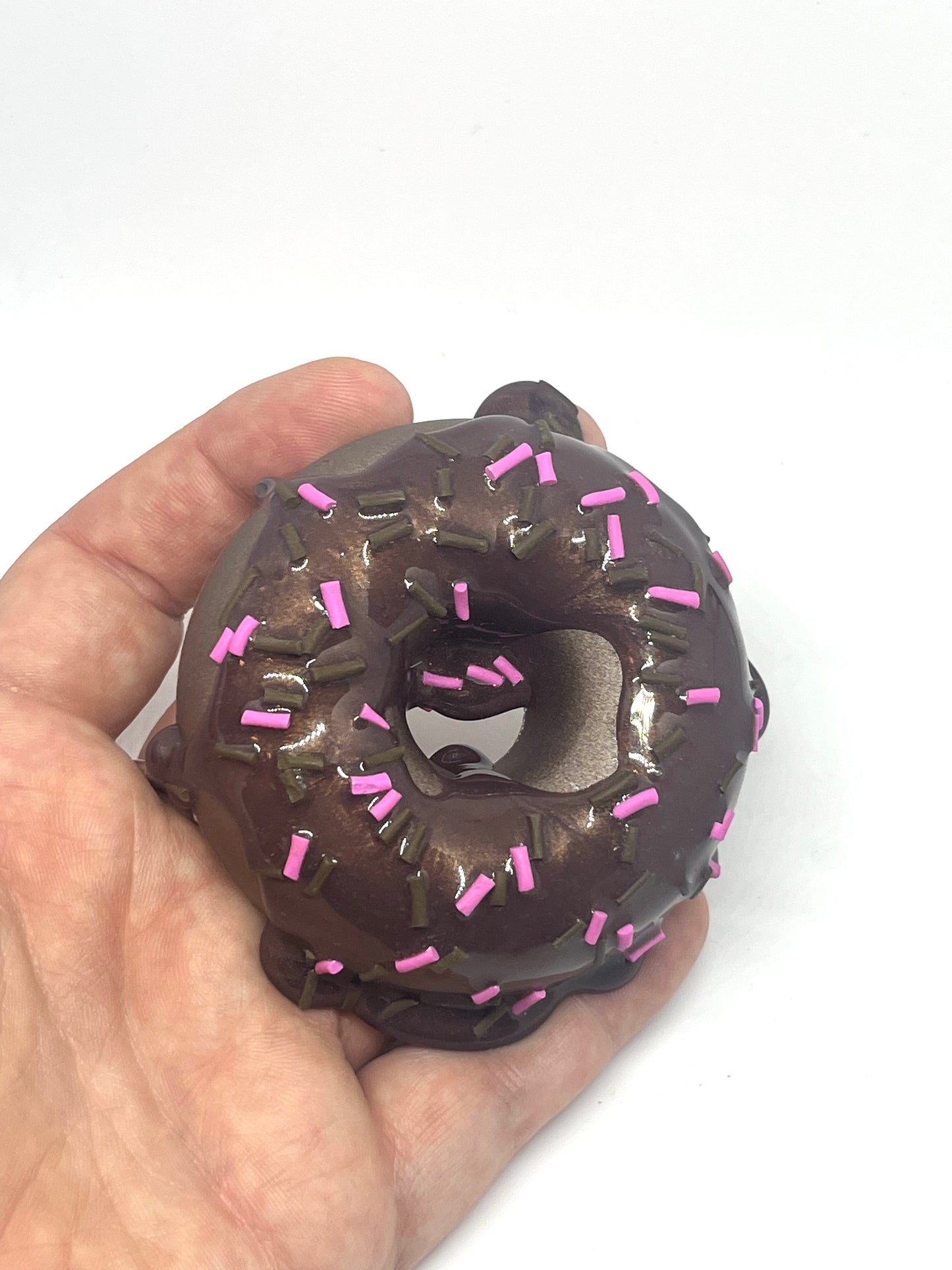 Melting donut resin sculpture