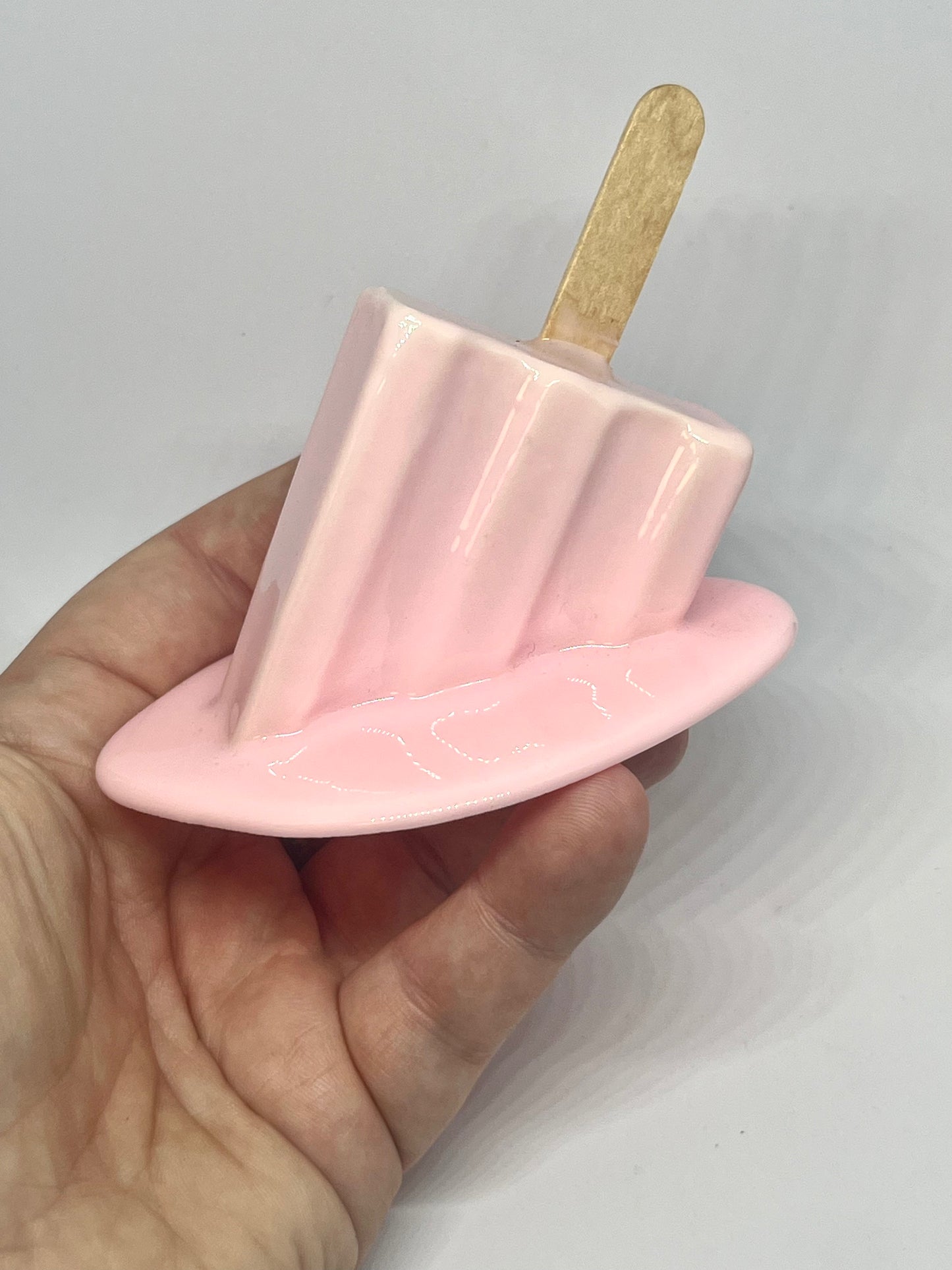 Pink melting mini resin popsicle