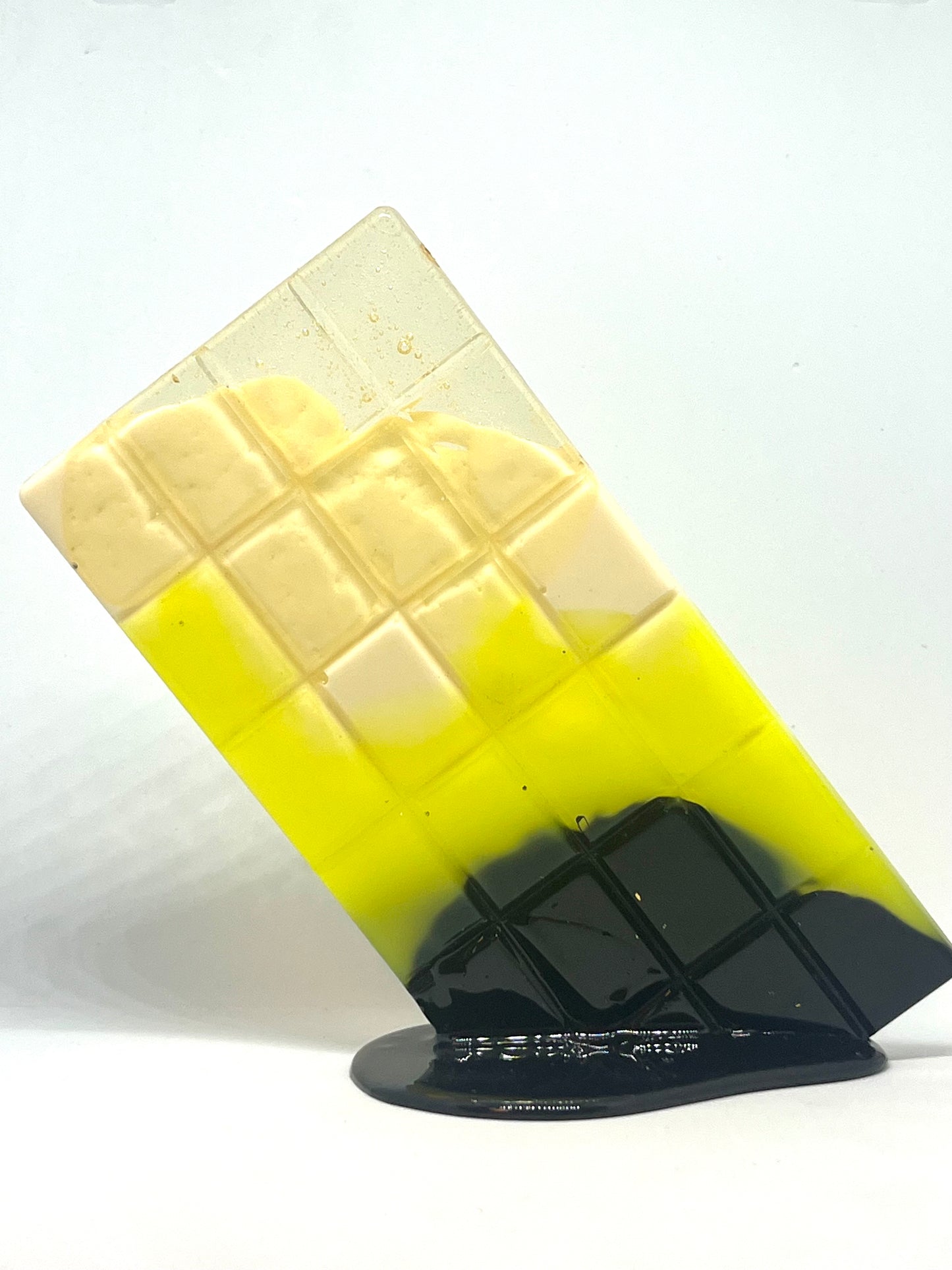Melting chocolate bar resin sculpture