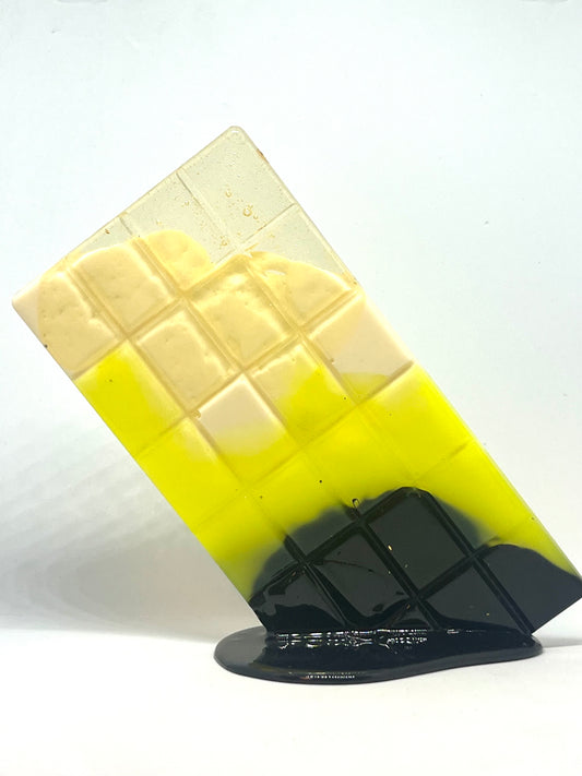Melting chocolate bar resin sculpture