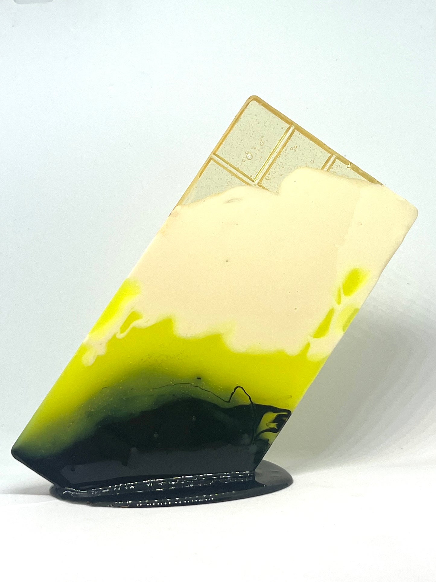 Melting chocolate bar resin sculpture