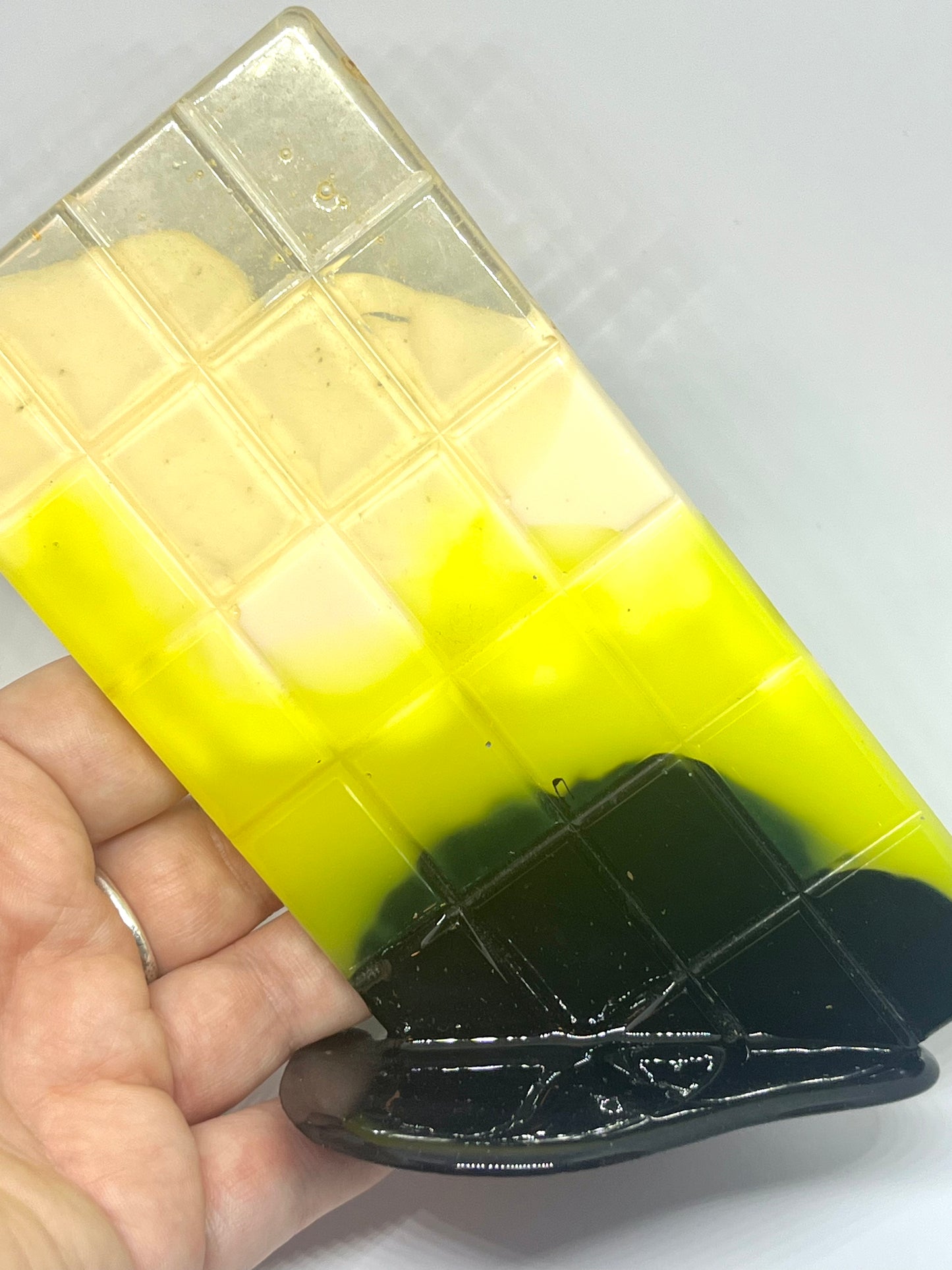 Melting chocolate bar resin sculpture