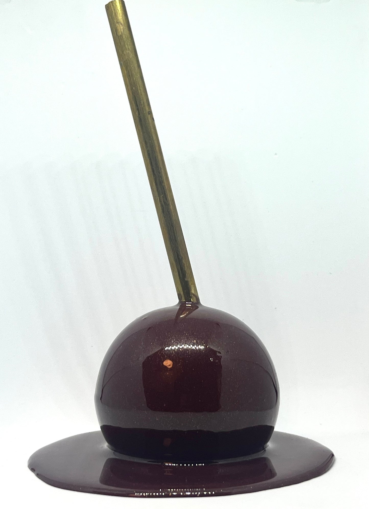 Red melting lollipop resin sculpture