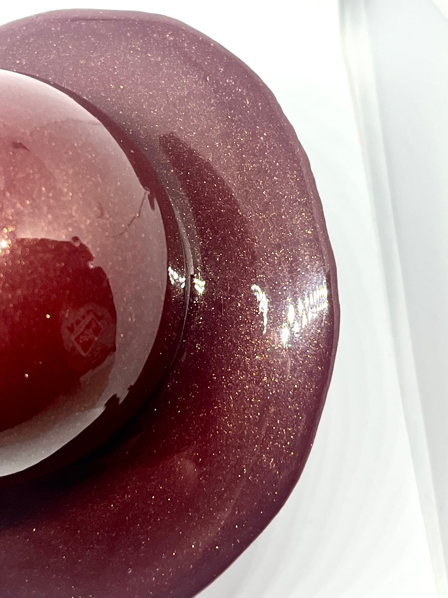 Red melting lollipop resin sculpture