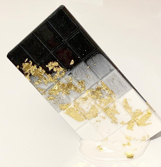 Chocolate Bar With Gold Leaf Resin Sculpture