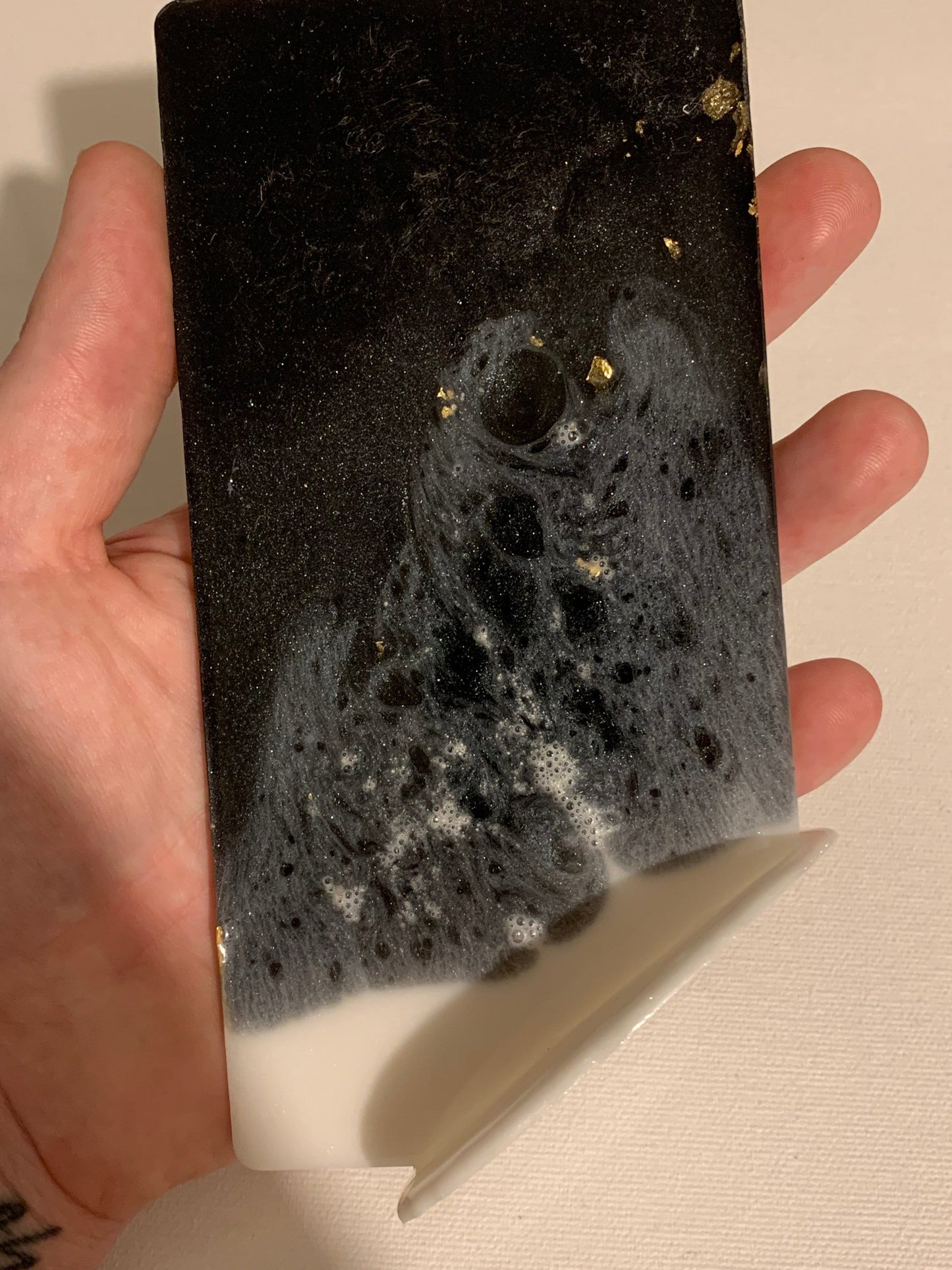 Chocolate Bar With Gold Leaf Resin Sculpture