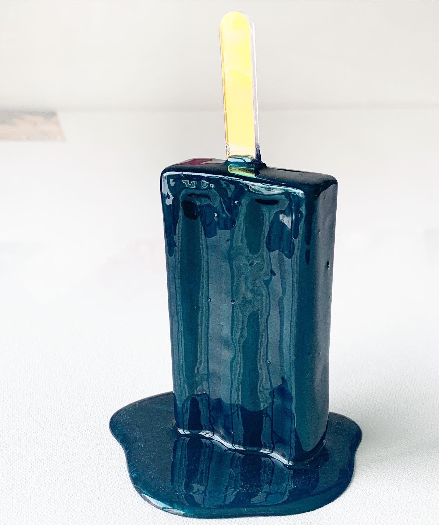 Petrol Melting Popsicle Resin Sculpture