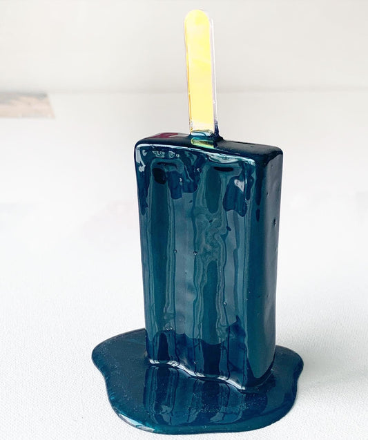Petrol Melting Popsicle Resin Sculpture