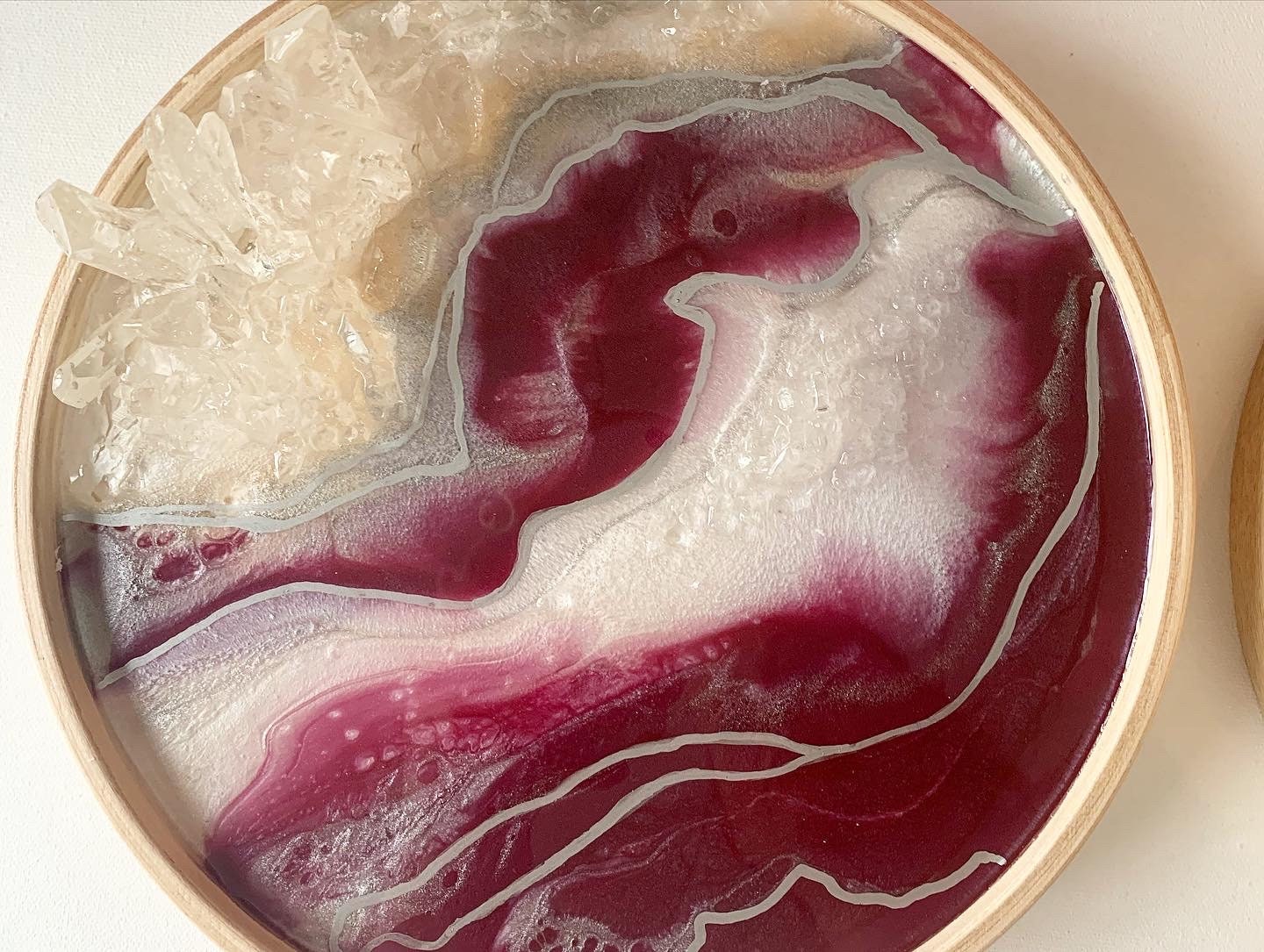 Wooden Box with Resin Art