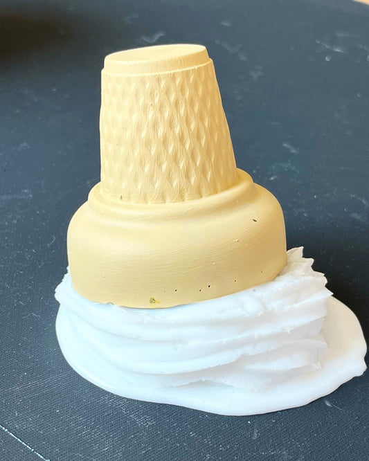 Melting Ice Cream Cone Sculpture