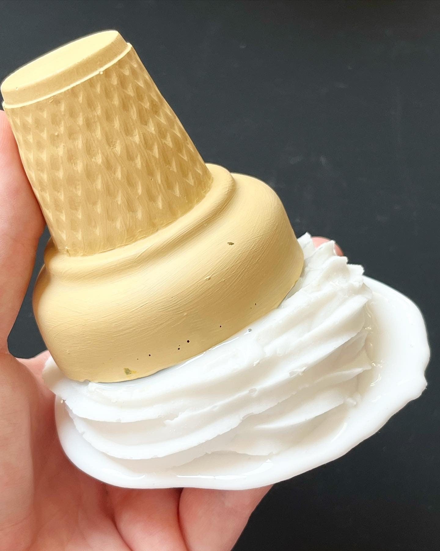 Melting Ice Cream Cone Sculpture